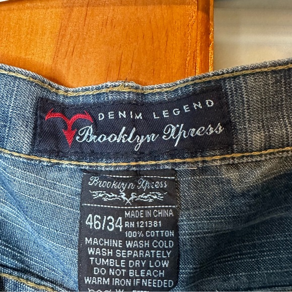 Men’s Blue Denim Legend Brooklyn Xpress Jeans Size 46/34 EUC - Picture 3 of 8